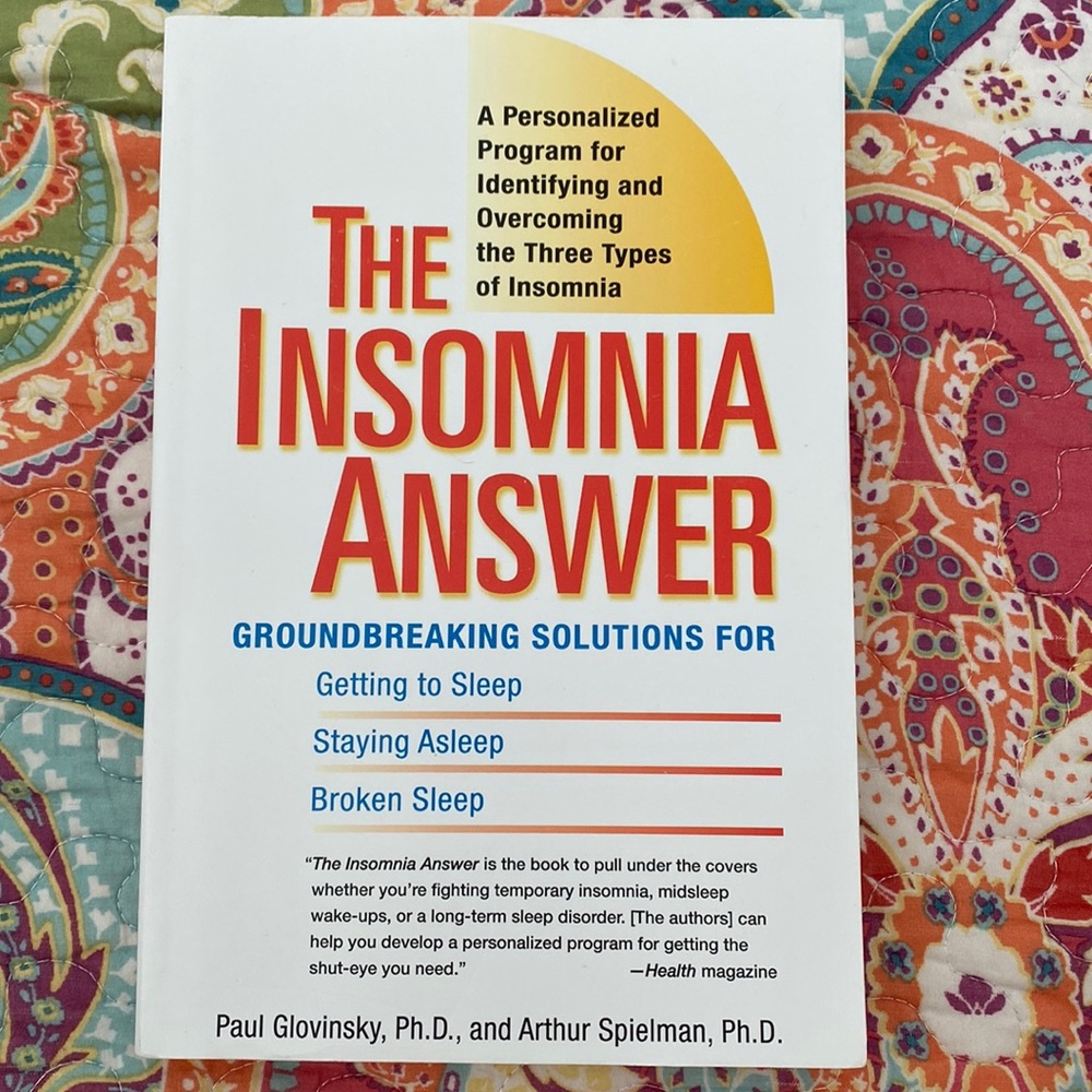 The Insomnia Answer soft cover NEW book